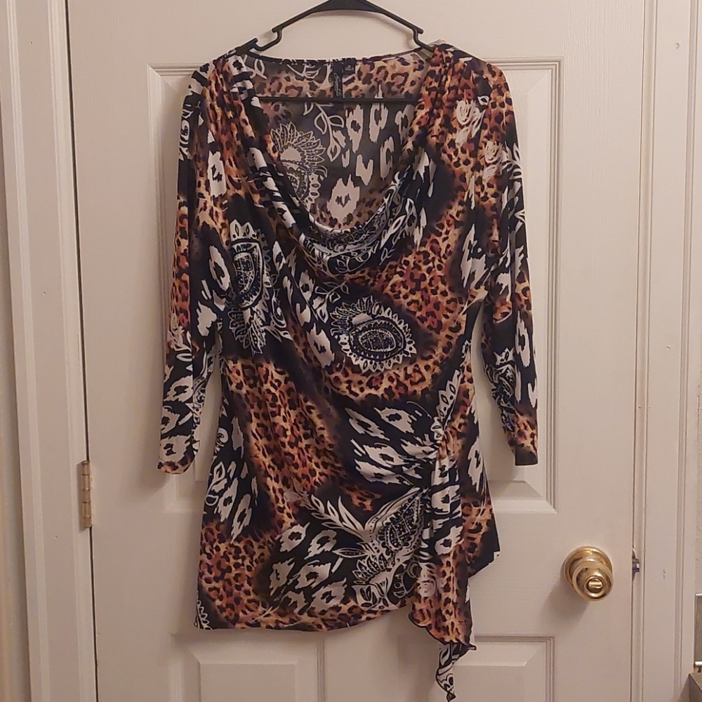 Womans XL animal print bouse